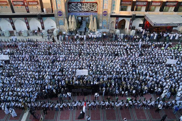 في ذكرى سابع الإمام الحسين.. موكب “بني عامر” يحيي عزاءه عند مرقد الإمامين العسكريين