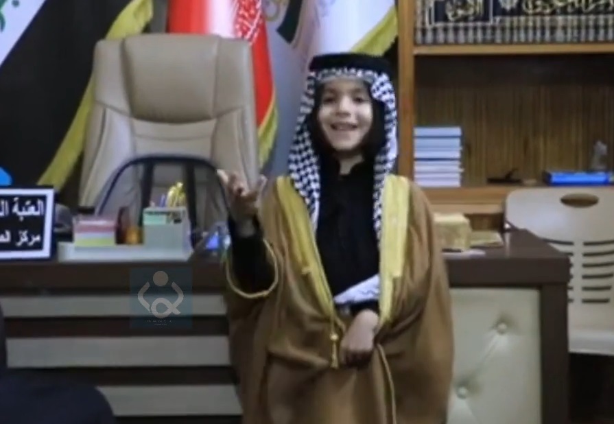 بالفيديو:طفل من سهل نينوى يلقي قصيدة بحق السيد السيستاني ودوره في الحفاظ على سلامة العراق