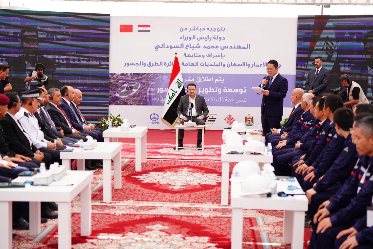 بالصور:السوداني يطلق مشروعي توسعة ساحة النسور والرستمية لفك الاختناقات المرورية ببغداد