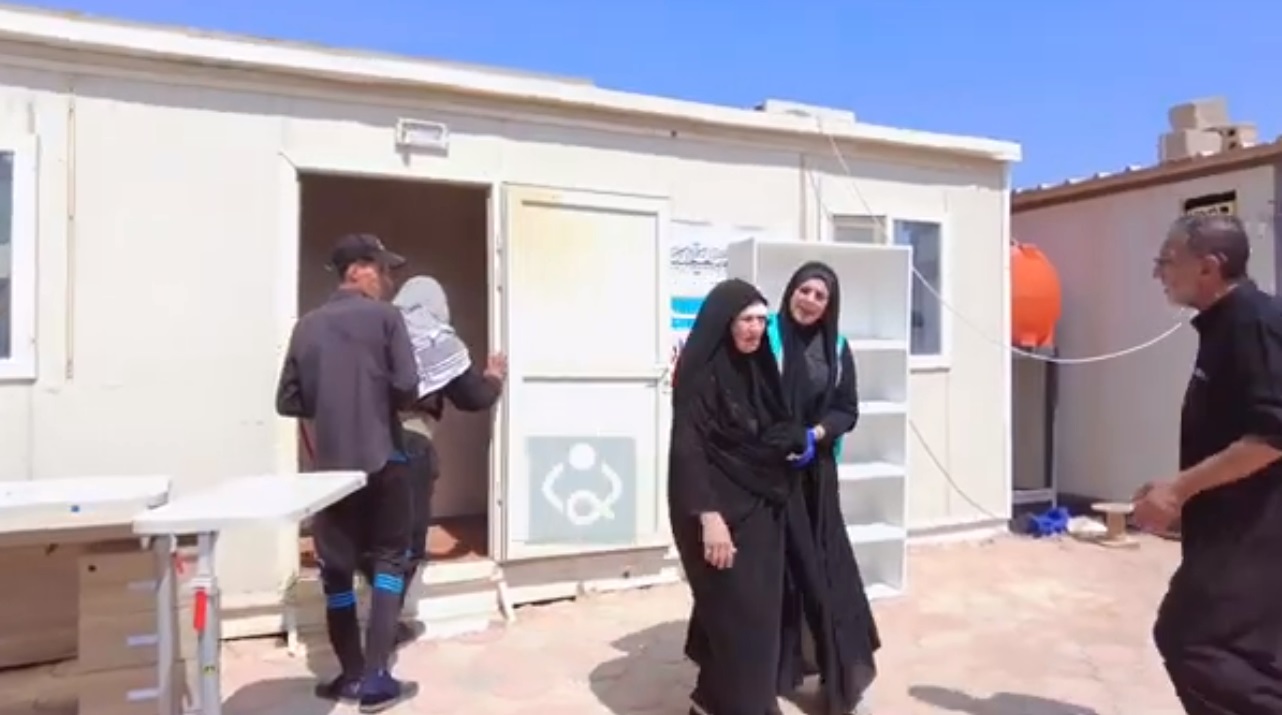 فيديو:مشفى طوارئ بسعة ٢٤ سرير على طريق كربلاء النجف يخدم زوار النجف في ذكرى وفاة الرسول الاعظم