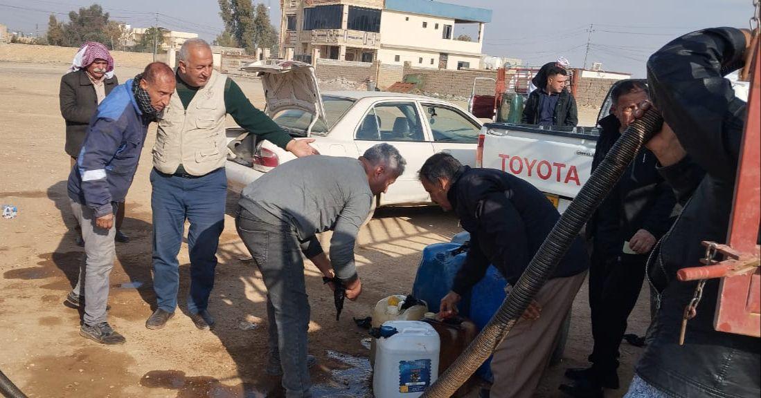 وزارة الهجرة تجهز الاسر العائدة في سنجار بالوقود