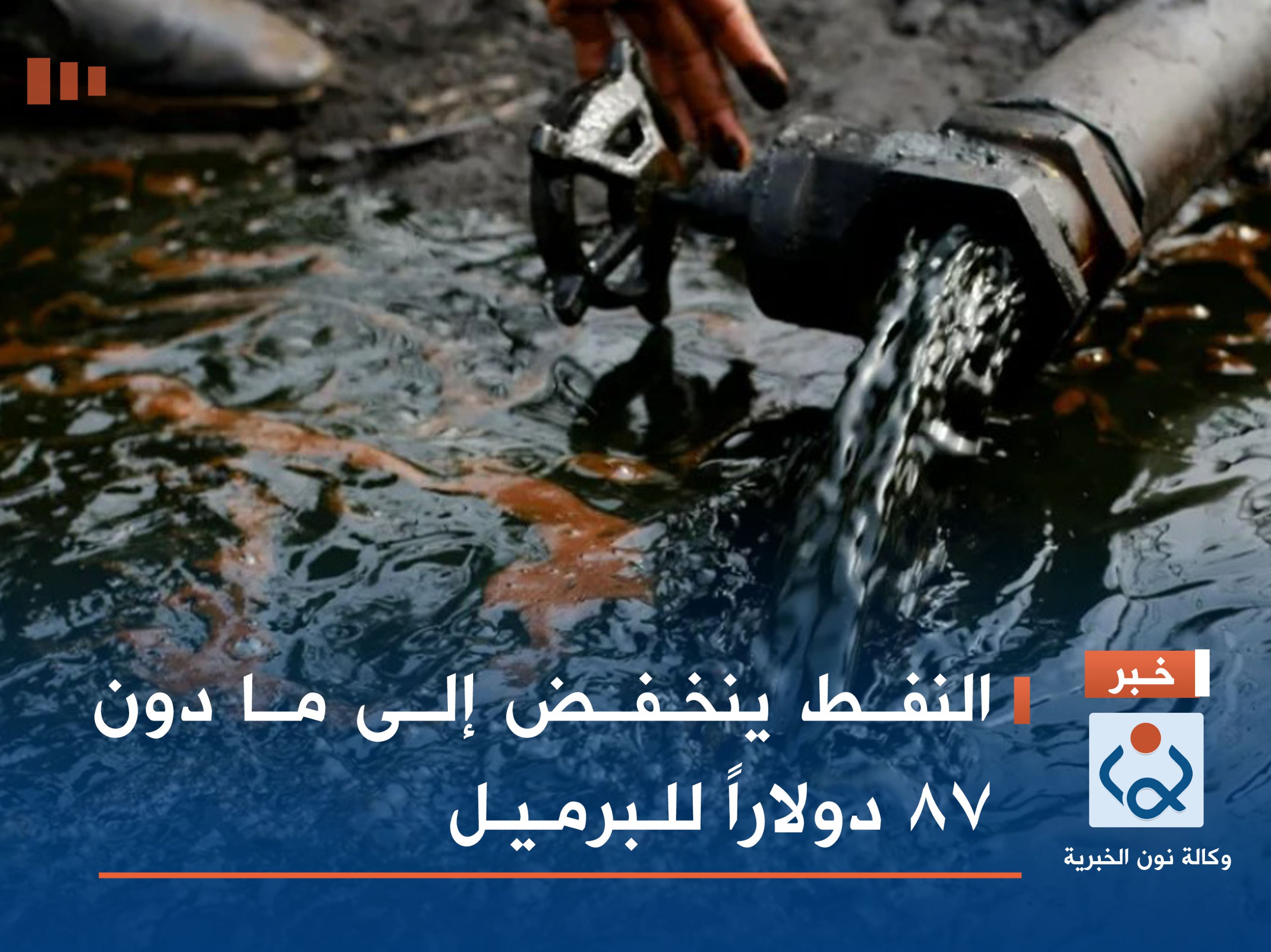 النفط ينخفض إلى ما دون 87 دولاراً للبرميل