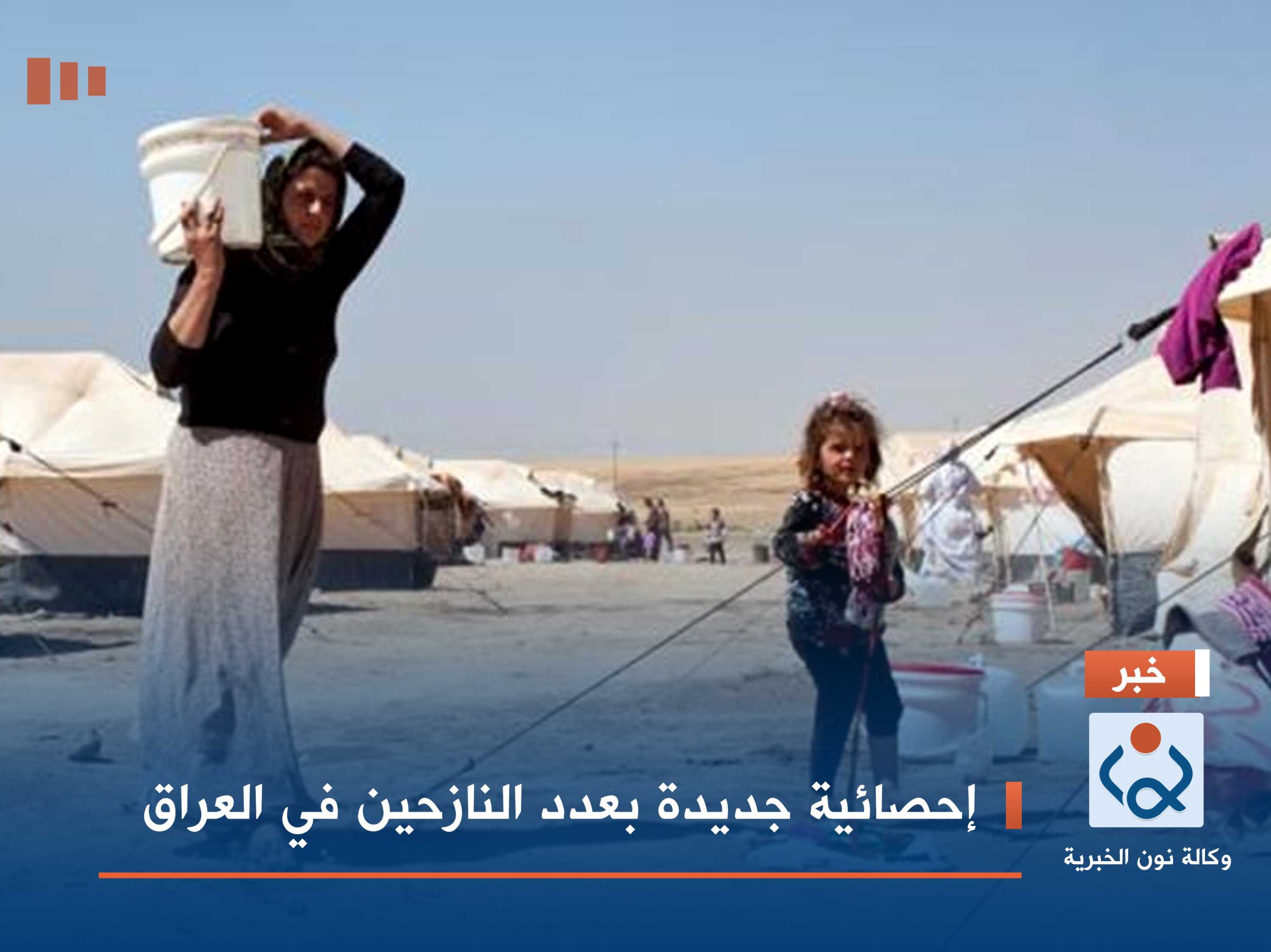 إحصائية جديدة بعدد النازحين في العراق