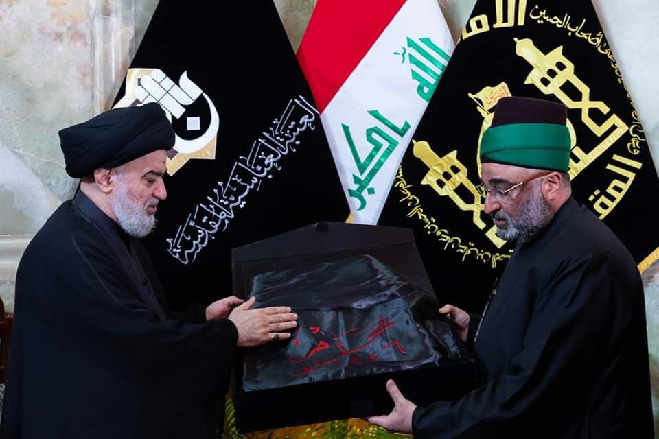 السيد احمد الصافي خلال مراسم تبديل الراية : لا يمارس الشعائر الا من كان على مستوى كبير من الوعي والادراك