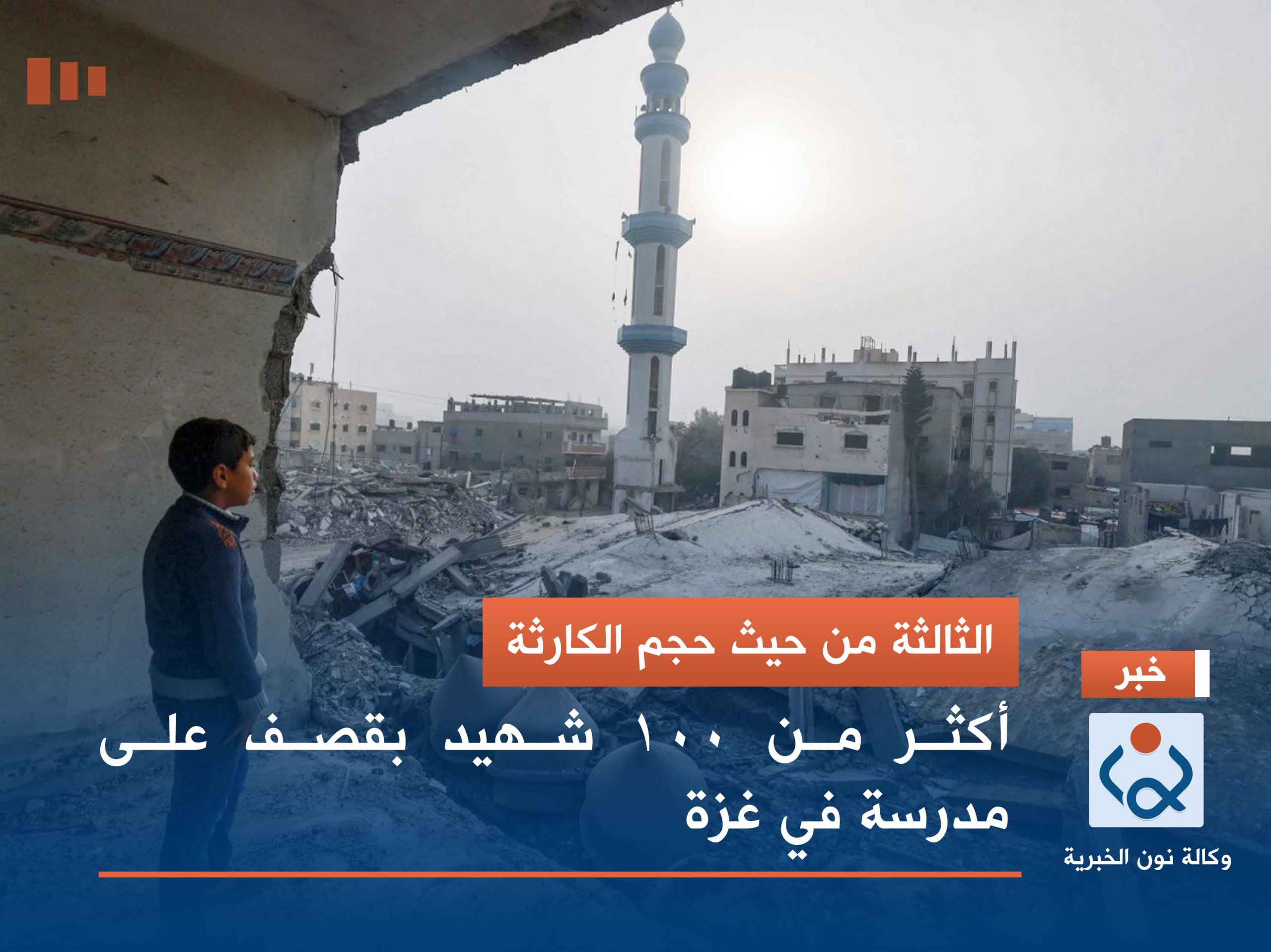 الثالثة من حيث حجم الكارثة .. أكثر من 100 شهيد بقصف على مدرسة في غزة