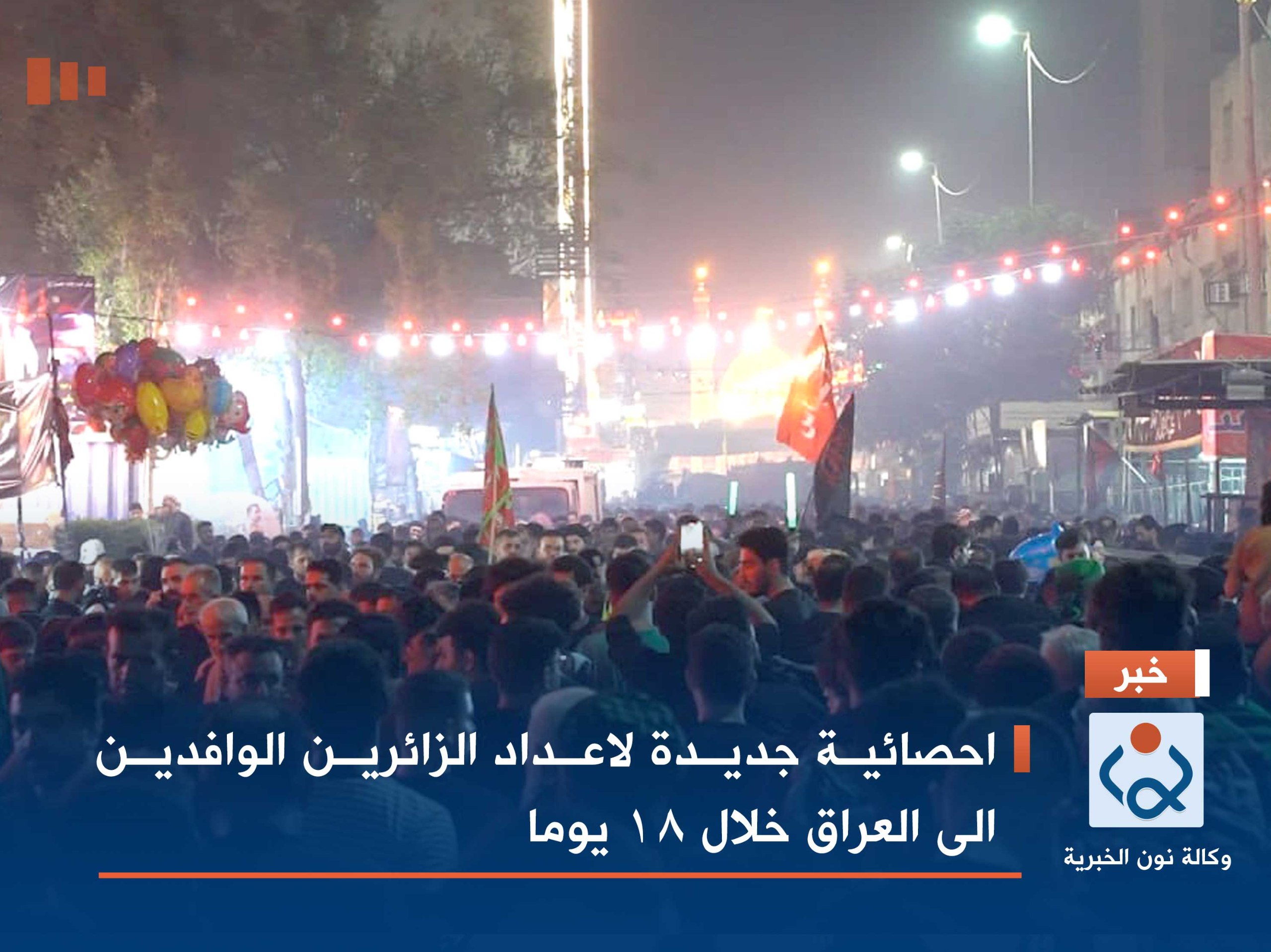 احصائية جديدة لاعداد الزائرين الوافدين الى العراق خلال 18 يوما