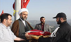 راية ابي عبد الله الحسين (عليه السلام ) ترفرف على مشارف فلسطين المحتلة