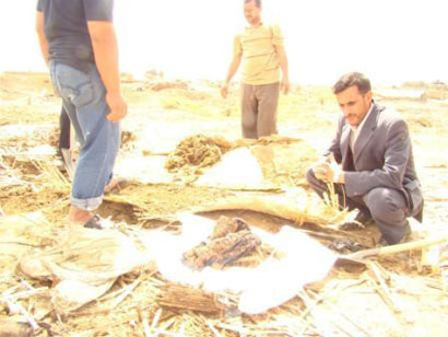 السيول تكشف عن مقبرة جماعية تعود لضحايا النظام الصدامي المقبور في واسط