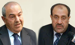 توجيه اصابع الاتهام للمالكي وعلاوي بمحاولة «تفكيك» التحالف الوطني واعتبار الحكومة الامريكية الجهة التي تقف وراء ذلك