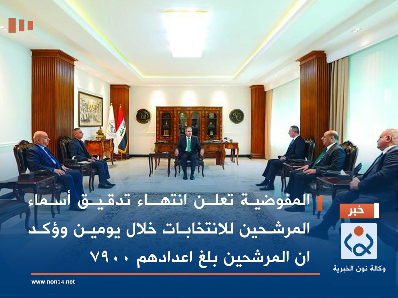 المفوضية تعلن انتهاء تدقيق أسماء المرشحين للانتخابات خلال يومين وؤكد ان المرشحين بلغ اعدادهم 7900