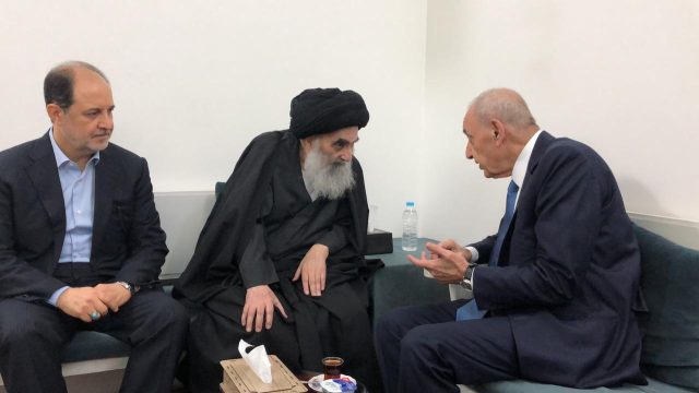 الرئيس بري يعزي المرجع الأعلى بوفاة عقيلته