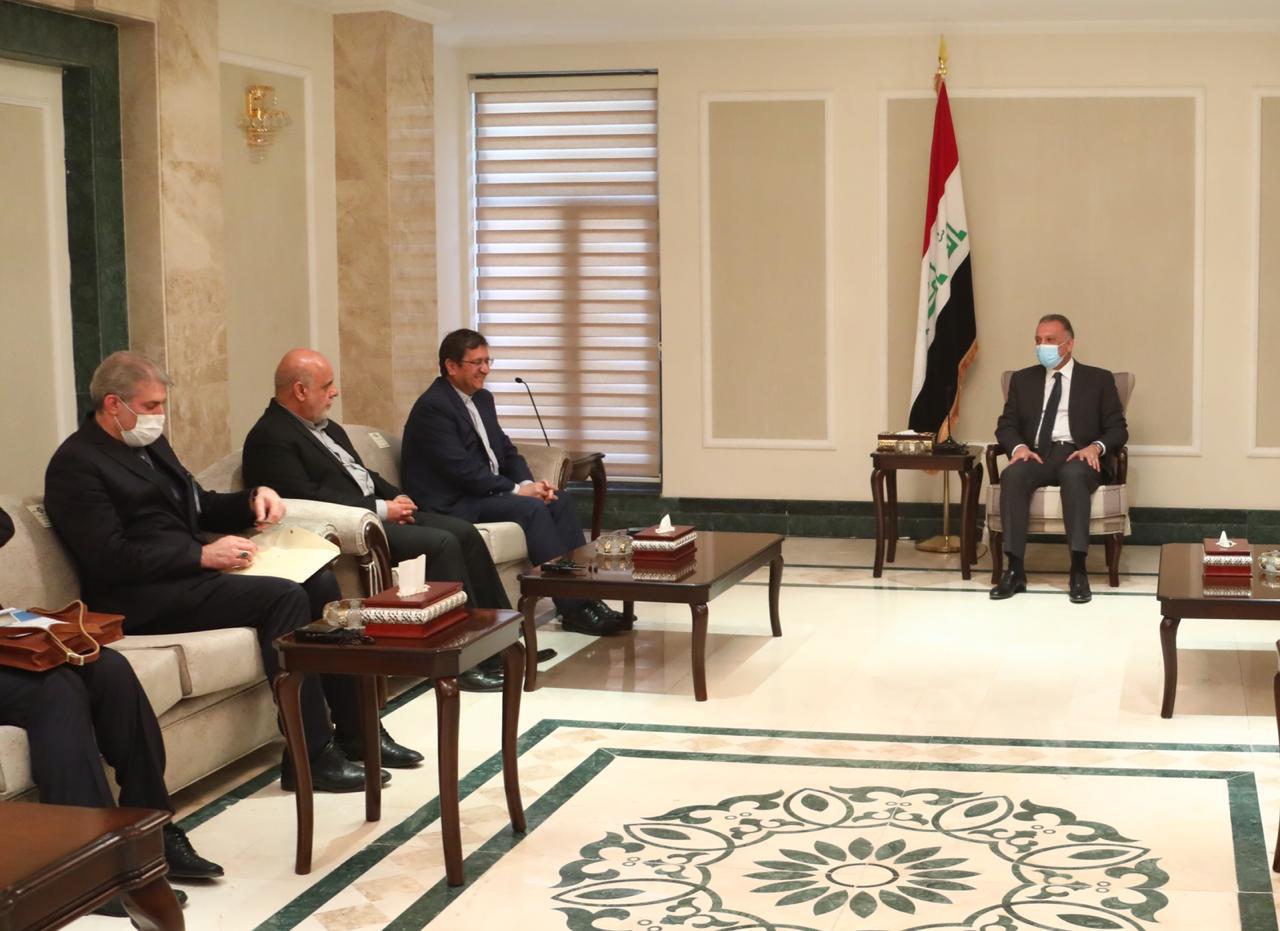 الكاظمي ورئيس البنك الايراني يناقشان التعاون المشترك وتنمية العلاقات الثنائية