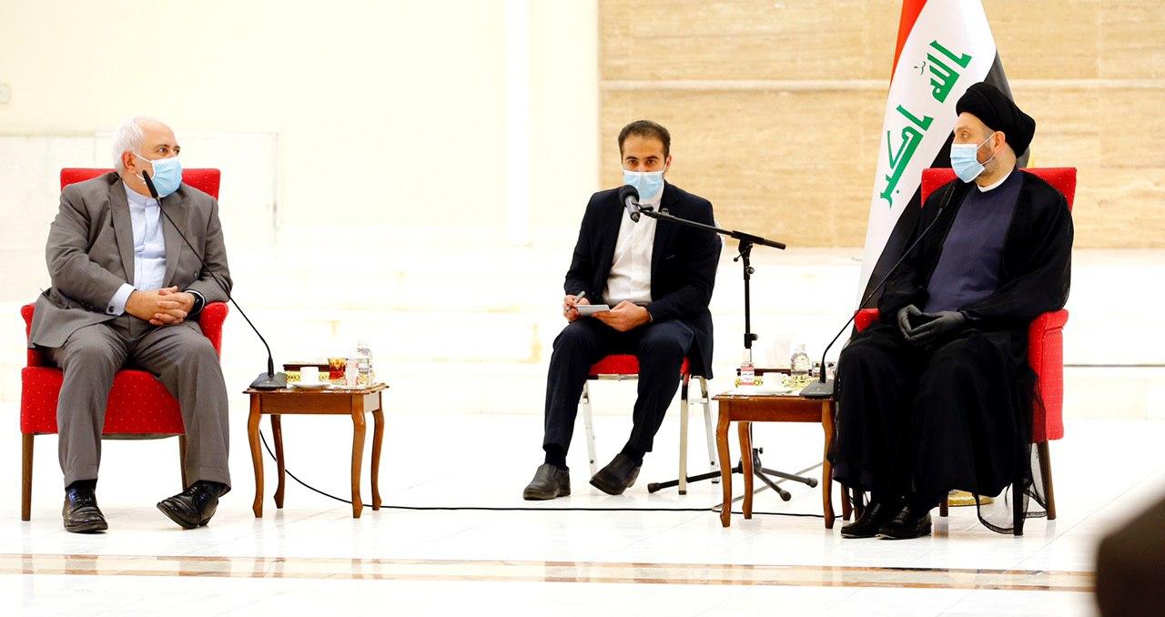 بالصور.. الحكيم يستقبل ظريف بحضور الهيأة القيادية لتحالف "عراقيون"