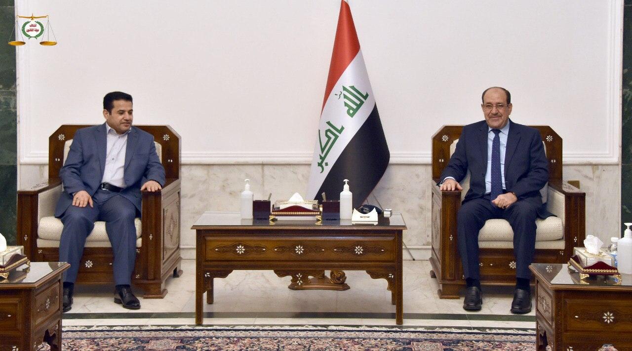 المالكي يؤكد للأعرجي أهمية توحيد الجهد الأمني في مواجهة "فلول الإرهاب"