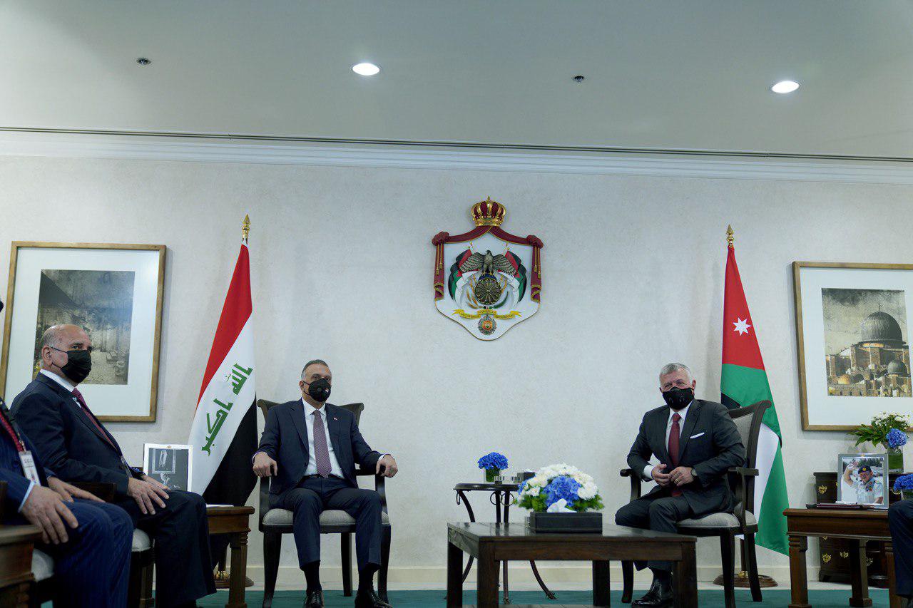ملك الأردن يؤكد للكاظمي ضرورة إحياء الاتفاقيات الاقتصادية المشتركة بين بغداد وعمان