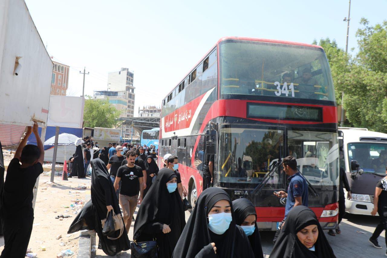 النقل تعلن بدء التفويج العكسي لزائري كربلاء