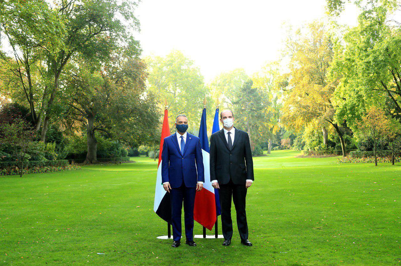 الكاظمي لنظيره الفرنسي: نسعى لعلاقات دولية تقوم على أساس المصالح المشتركة (صور)