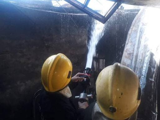 اخماد حرق في منزل "تجاوز" بمنطقة حي الغدير في كربلاء