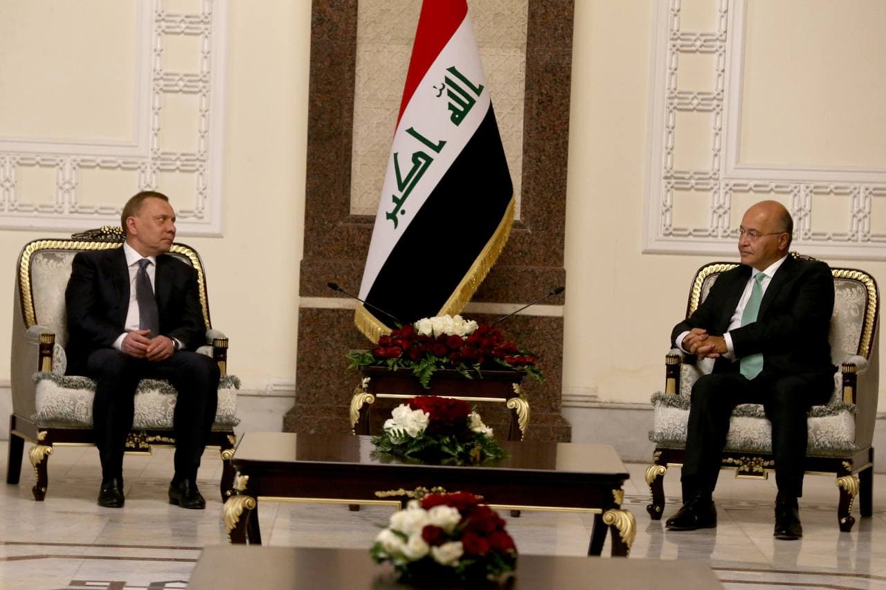 صالح لنائب رئيس الحكومة الروسي: استقرار العراق مرتكز لأمن كل المنطقة (صور)
