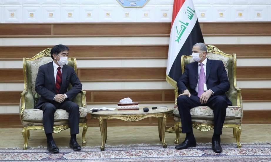 الغانمي يبحث مع السفير الياباني في العراق التعاون المشترك بين البلدين