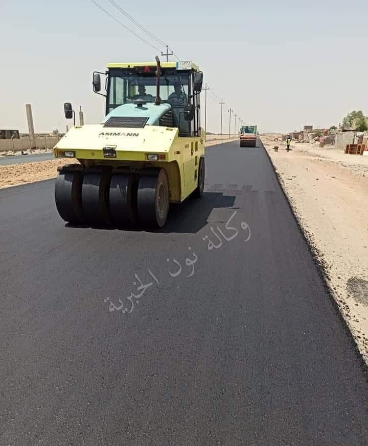 انجاز 87% من مشروع الطريق الخدمي والحولي لمستودعات كربلاء
