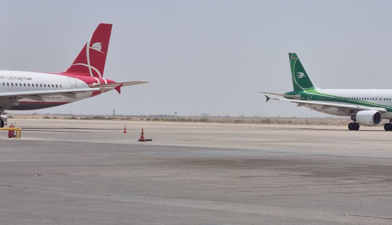 حدوث خلل بطائرة إيرانية تقل مسافرين أثناء اقلاعها من مطار النجف الدولي