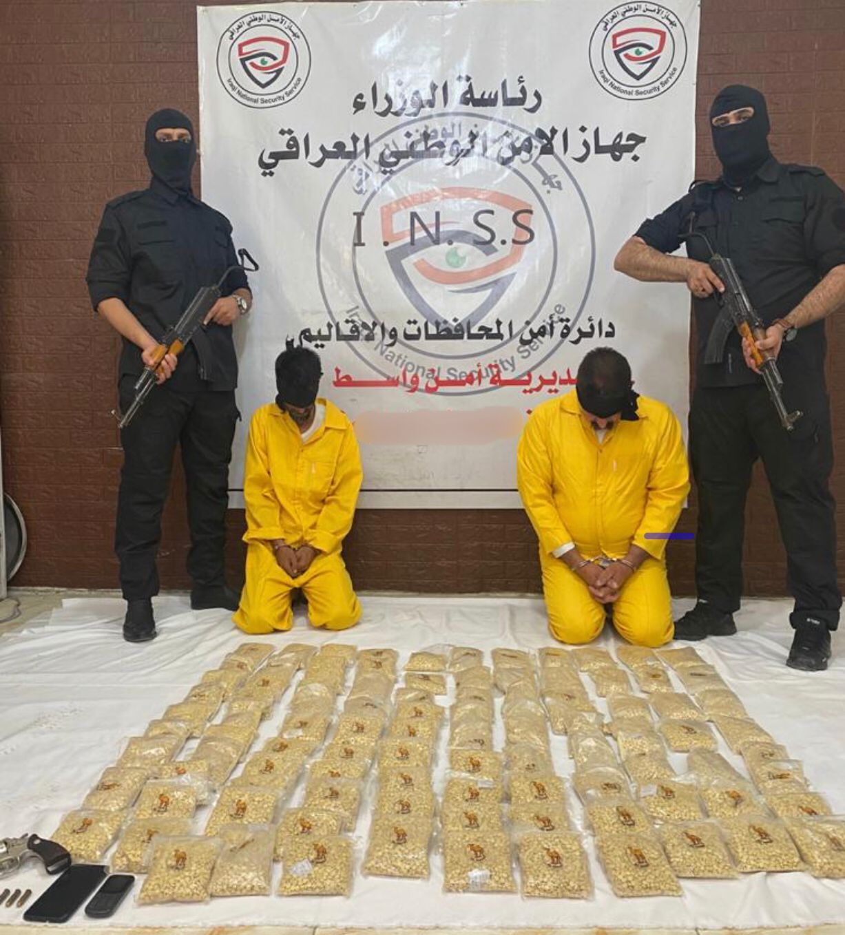 بحوزتهما (30) كغم من حبوب الكبتاكون.. الأمن الوطني يعتقل اثنين من اكبر تجار المخدرات غرب نينوى