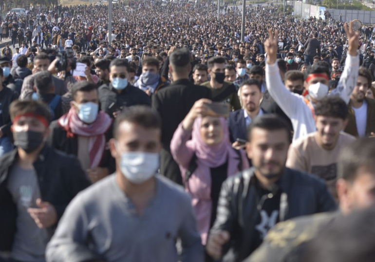 لليوم الرابع .. الاحتجاجات الطلابية تتواصل بالسليمانية ومنع وسائل الإعلام من تغطيتها