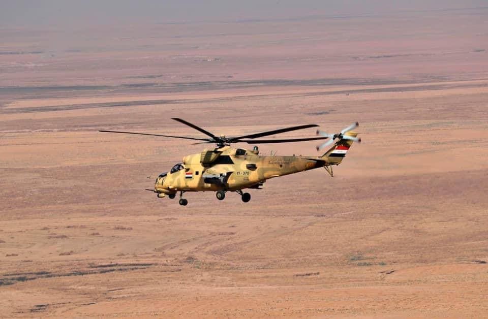 بالفيديو .. طيران الجيش العراقي يدمر عجلة تقل "ارهابيين" في كركوك