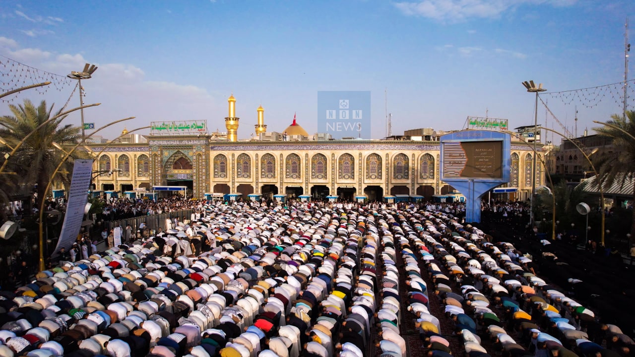 بعد انقطاع لعامين.. اقامة صلاة العيد في كربلاء (فيديو من الجو)