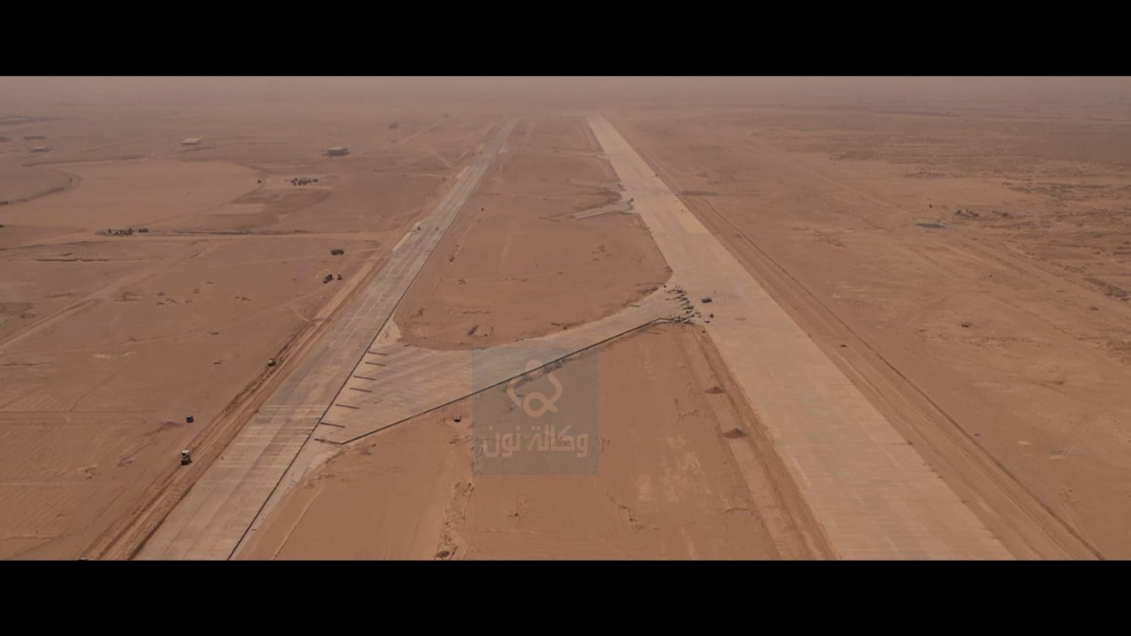 شاهد.. الشروع باكساء مدرج مطار كربلاء الدولي بطول 4 كم