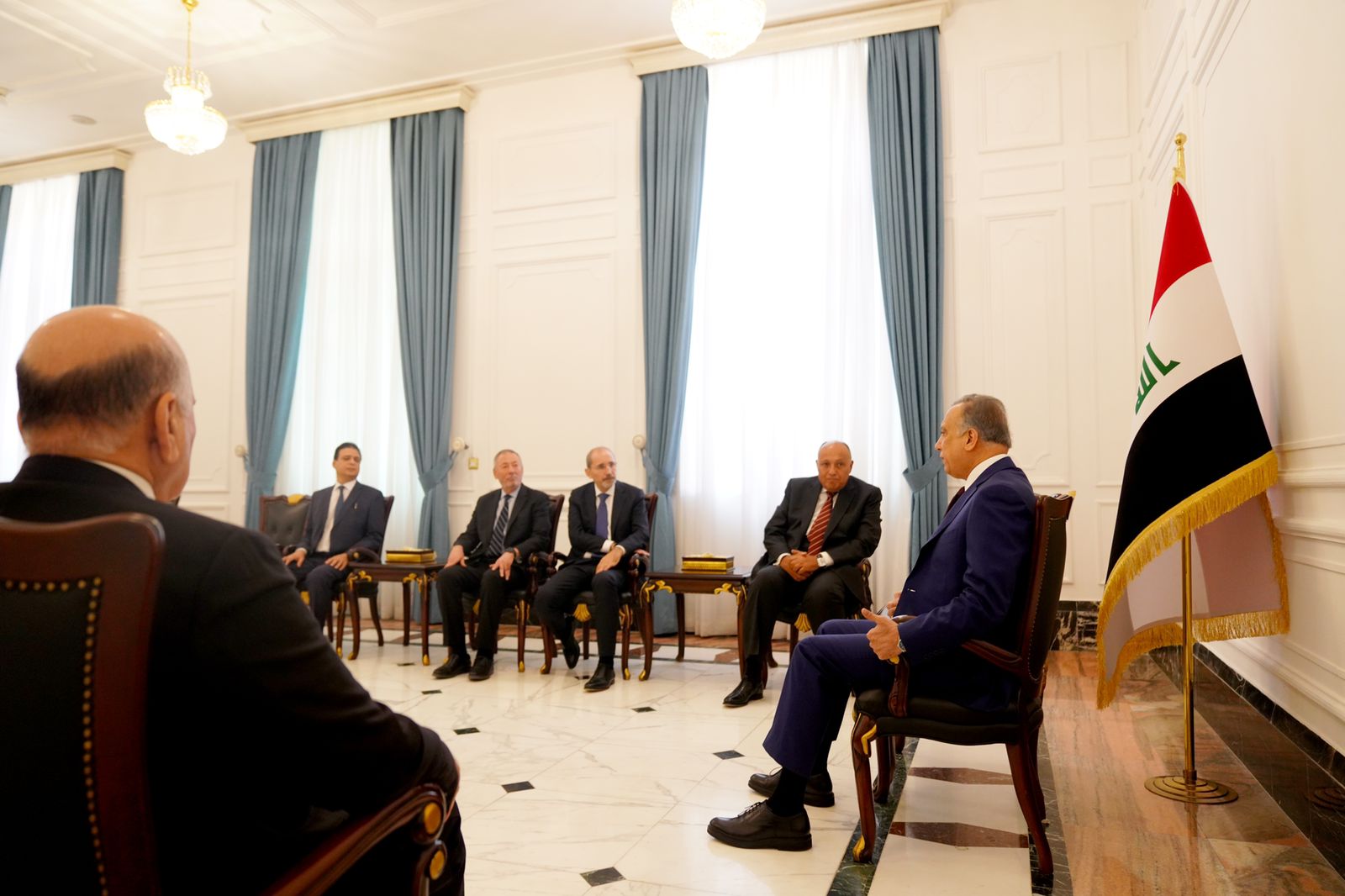 هذا ما تم مناقشته.. الكاظمي يستقبل وزيري الخارجية المصري والأردني