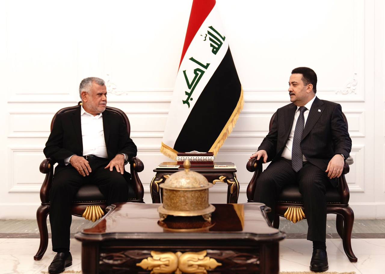 السوداني والعامري يؤكدان أهمية إسناد الحكومة وتنفيذ المشاريع الإستراتيجية