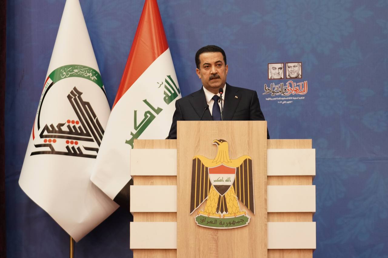 السوداني: قيام أمريكا باستهداف "قادة النصر" يعد اعتداءً صارخاً على العراق