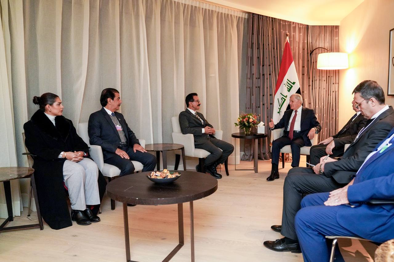 رئيس الجمهورية من دافوس: العراق بيئة خصبة ويتطلع لتعزيز التعاون الاقتصادي
