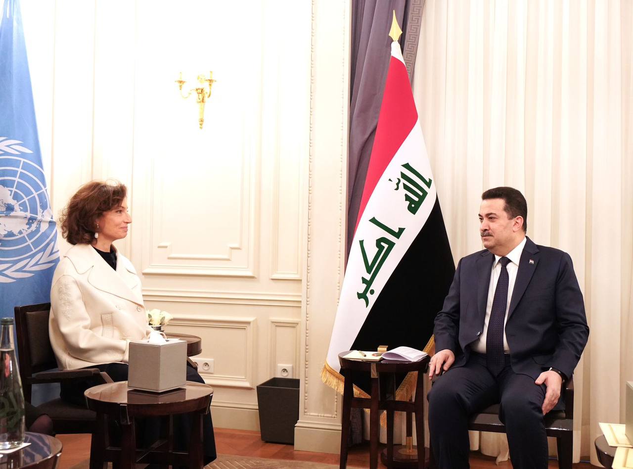 السوداني يبدي رغبة حكومته في التعاون مع اليونسكو لتنفيذ المشاريع الصغيرة والمتوسطة في العراق