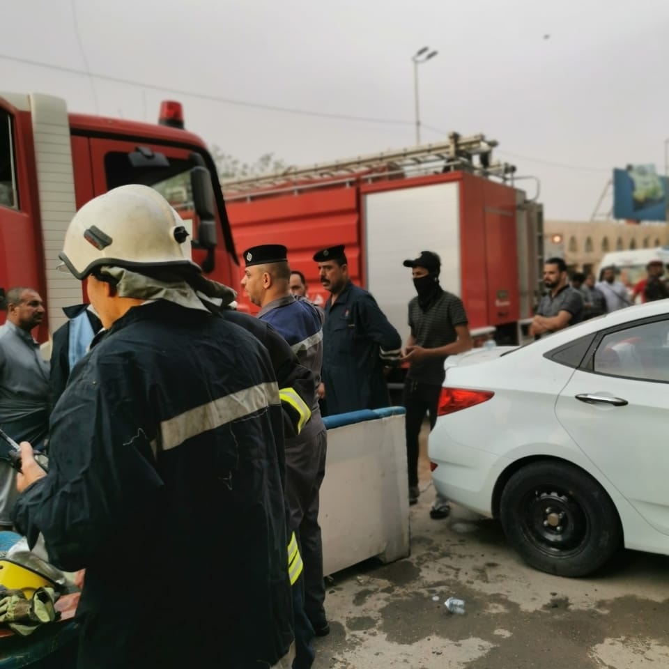 انقاذ عدد من الزائرين الايرانيين اثر حريق داخل فندق في النجف