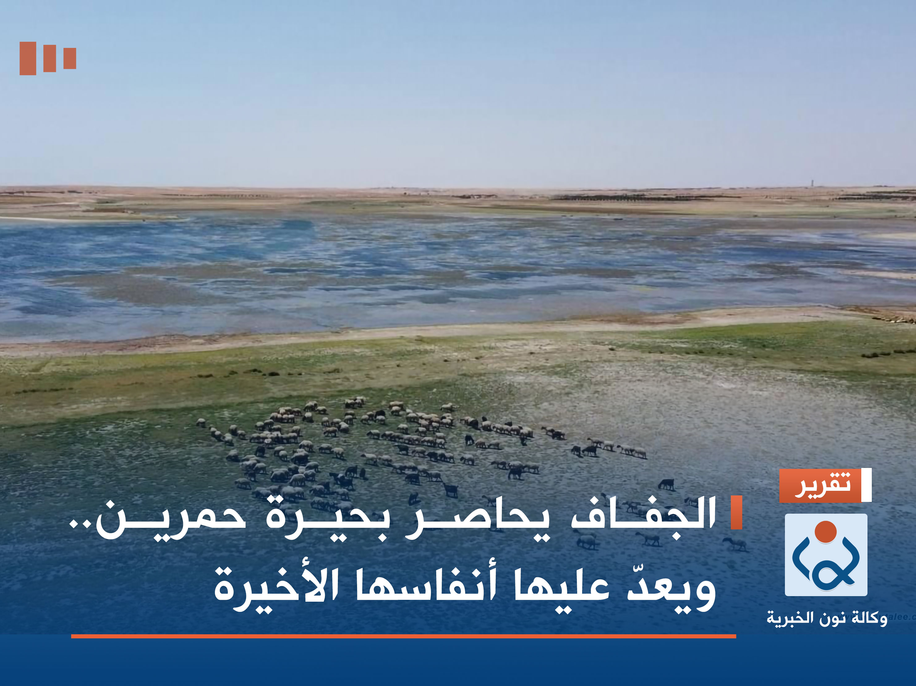 الجفاف يحاصر بحيرة حمرين.. ويعدّ عليها أنفاسها الأخيرة