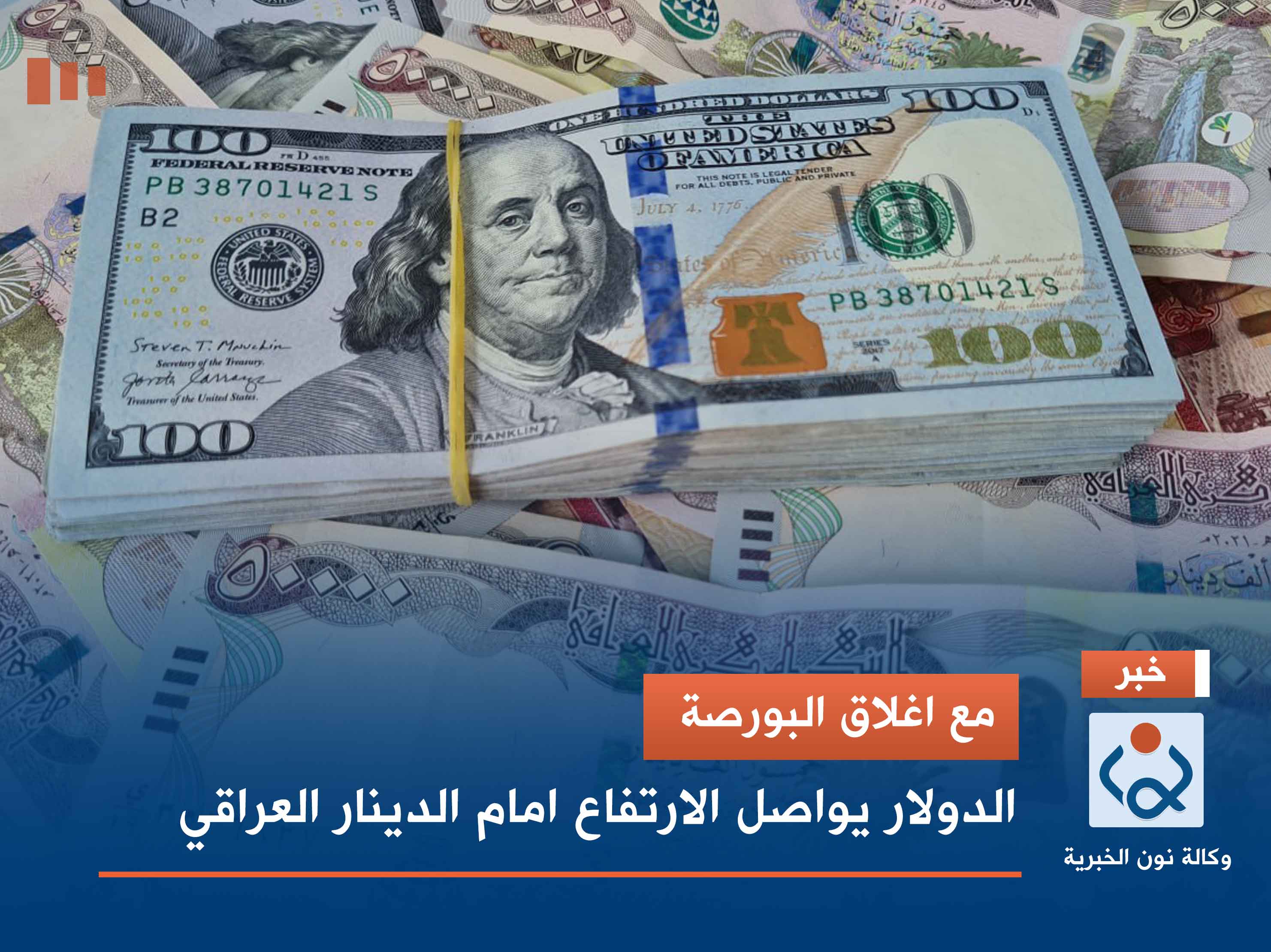 مع اغلاق البورصة.. الدولار يواصل الارتفاع امام الدينار العراقي