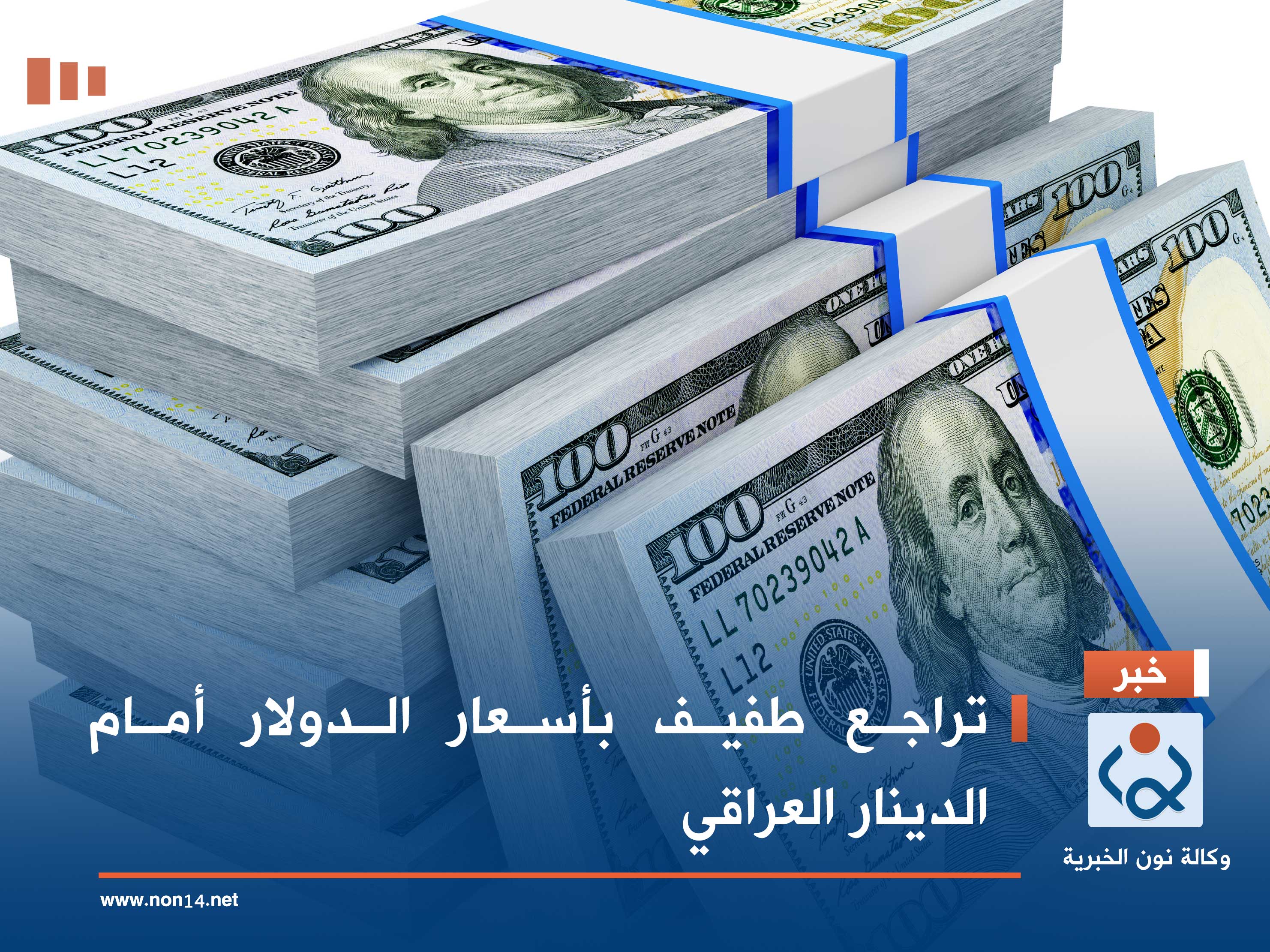 تراجع طفيف بأسعار الدولار أمام الدينار العراقي