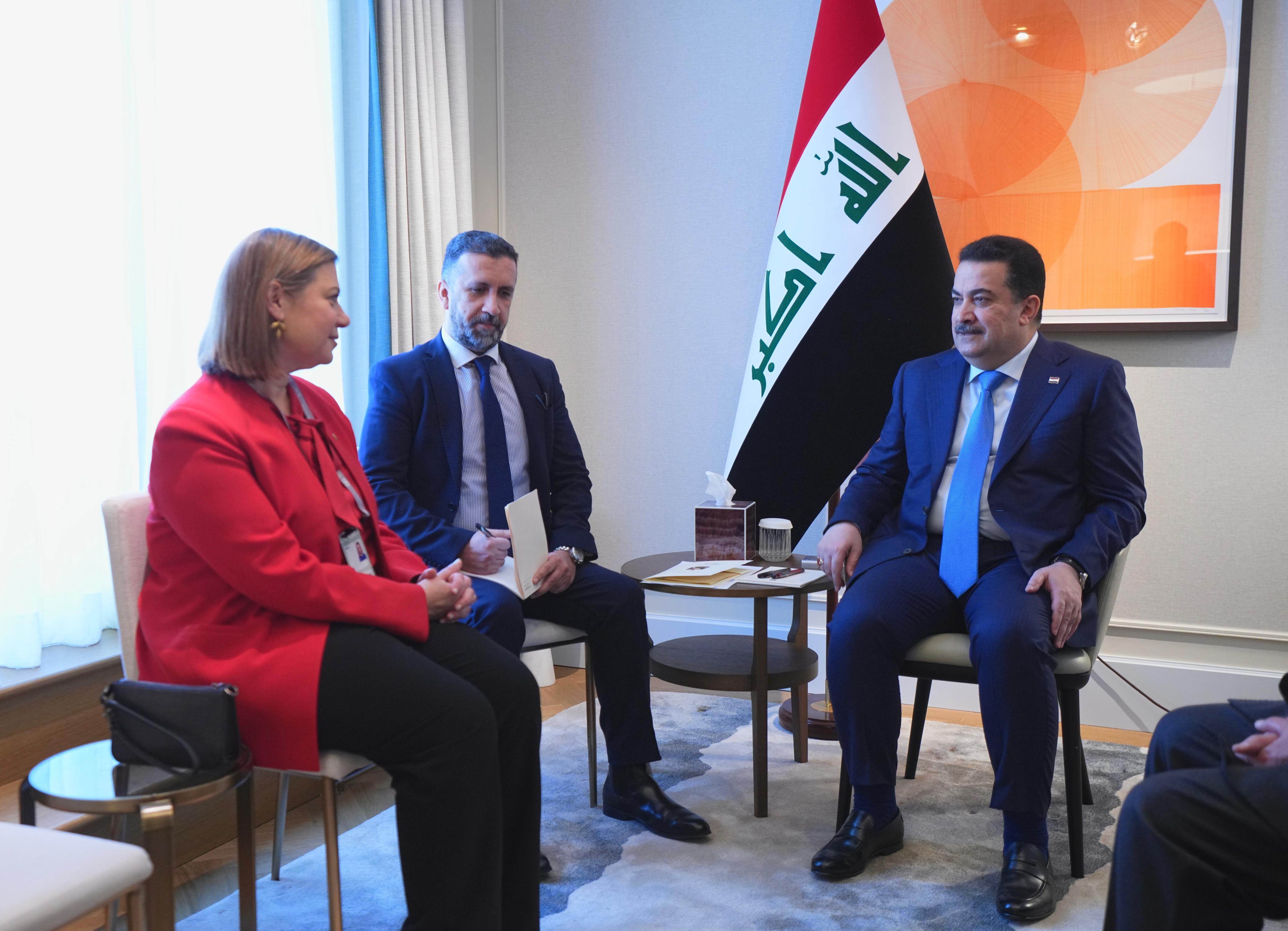 "الاتفاقيات والتفاهمات المشتركة" على طاولة السوداني وسيناتورة أمريكية في ألمانيا