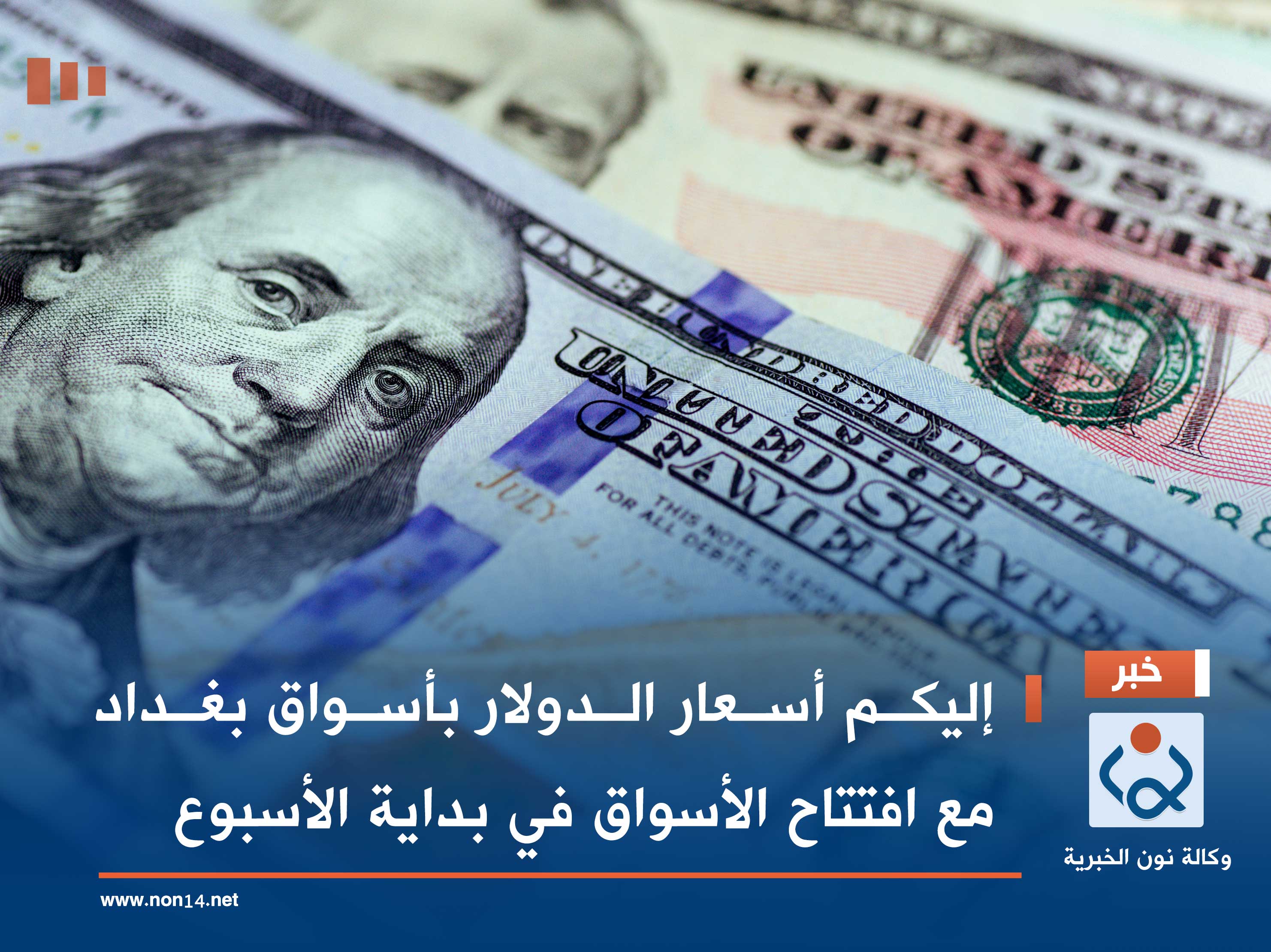 إليكم أسعار الدولار بأسواق بغداد مع افتتاح الأسواق في بداية الأسبوع