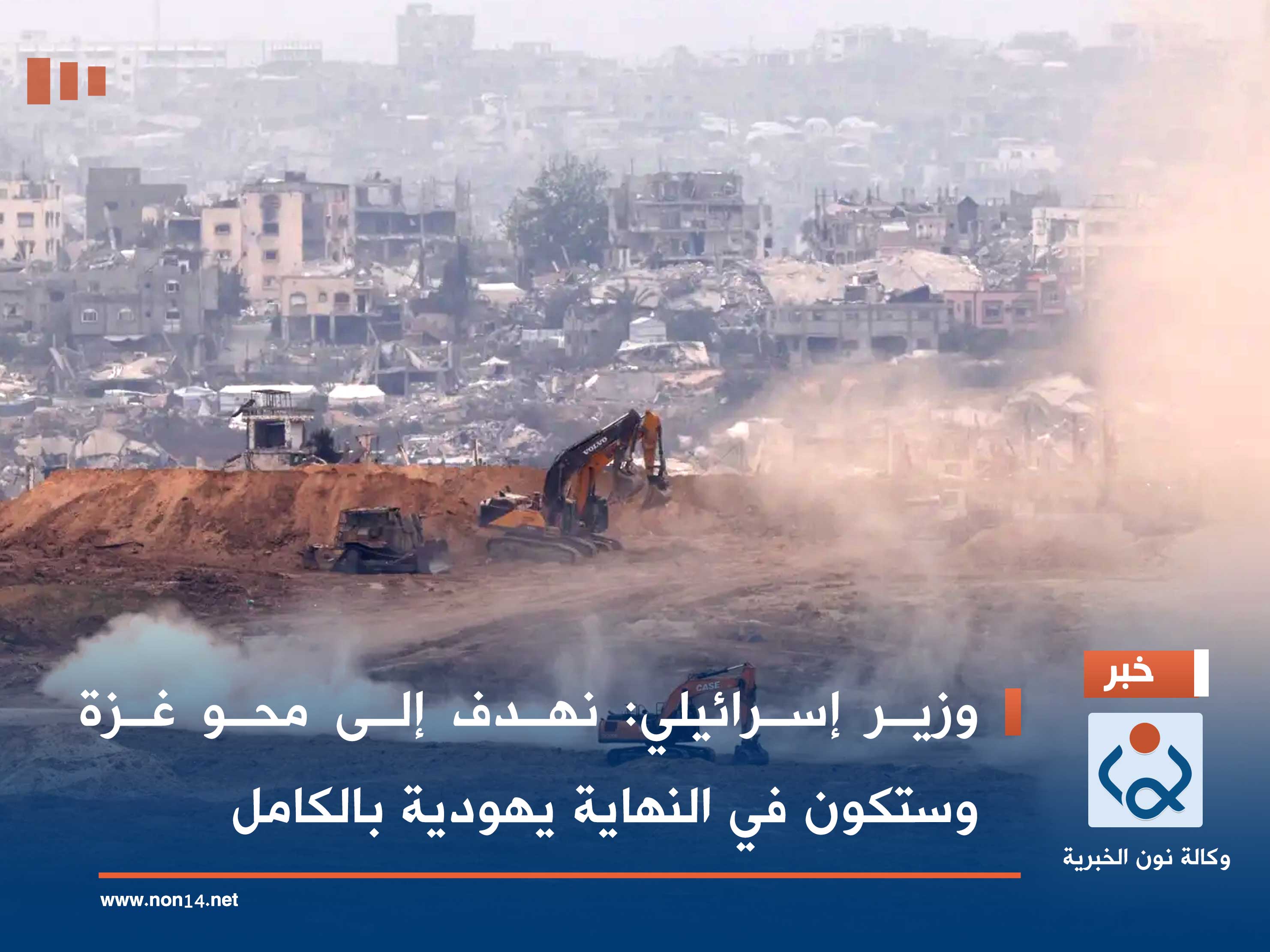 وزير إسرائيلي: نهدف إلى محو غزة وستكون في النهاية يهودية بالكامل