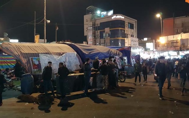 ارتفاع عدد سرادق اعتصام الناصرية الى 215 خيمة