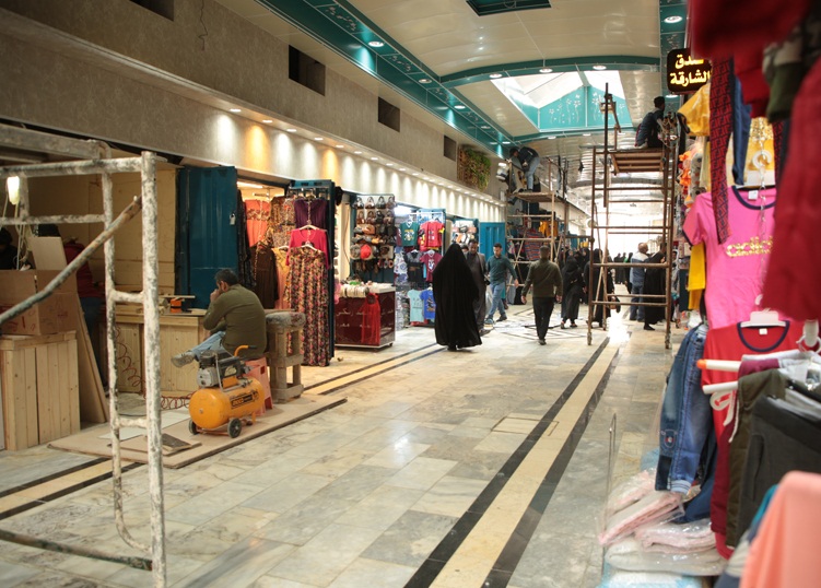 بالصور:تاهيل سوق الحسين التراثي في مركز كربلاء من قبل العتبة الحسينية