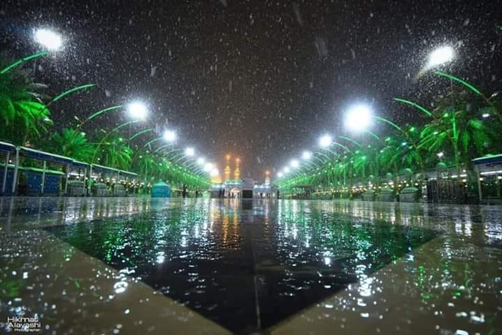 بالفيديو:امطار غزيره في كربلاء منذ صباح اليوم