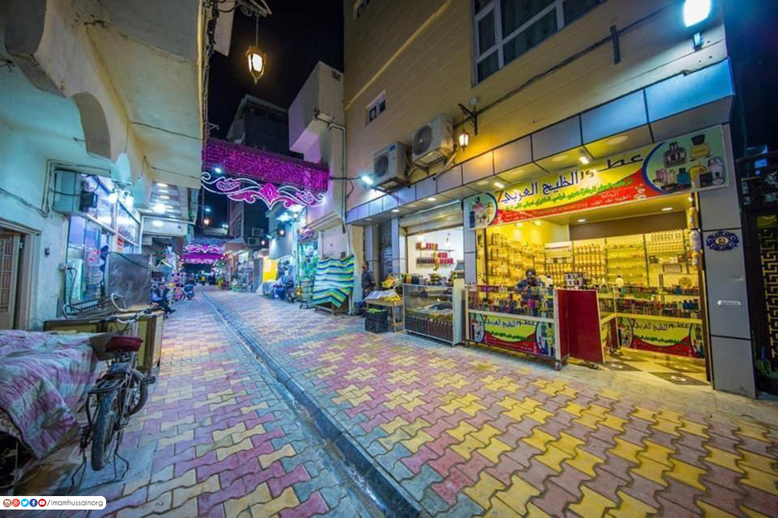 رغم كورونا: تأهيل الشوارع والازقة القريبة من مرقد الامام الحسين (ع) من قبل العتبة الحسينية (مصور)