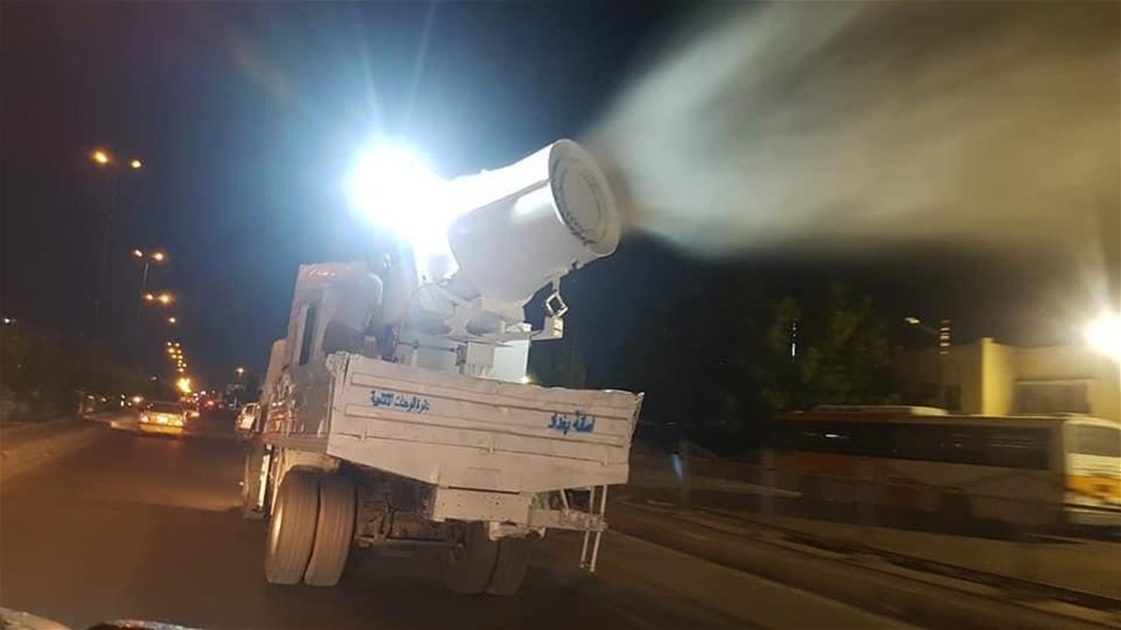 حملة ليلية لتعقيم مدينة الصدر