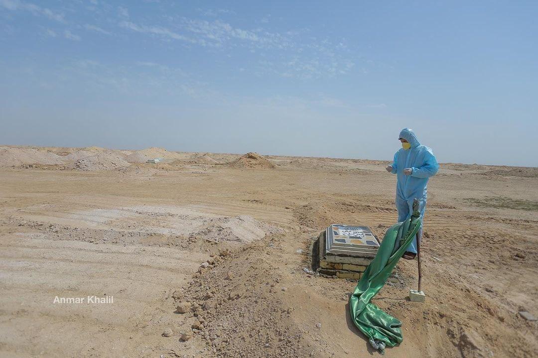 دفن 350 متوفيا بفيروس كورونا في مقبرة النجف منذ تفشي كورونا في العراق