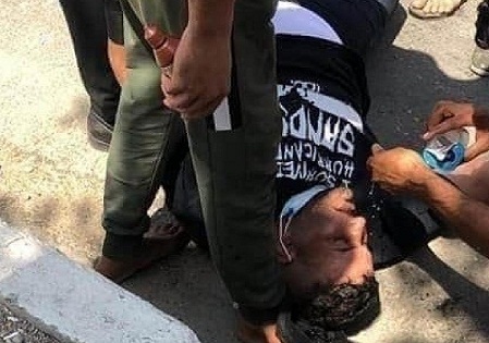 بالصور:وقوع  إصابات بين المتظاهرين عند مدخل الخضراء